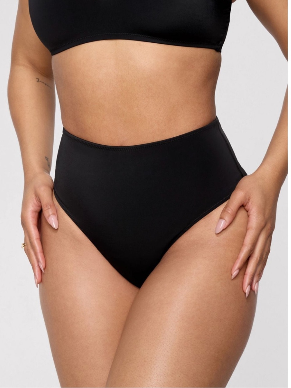 YITTY Black High-Waist Bikini Bottoms